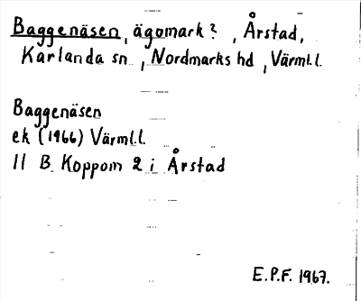 Bild på arkivkortet för arkivposten Baggenäsen