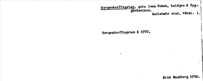 Bild på arkivkortet för arkivposten Bergendorffsgatan
