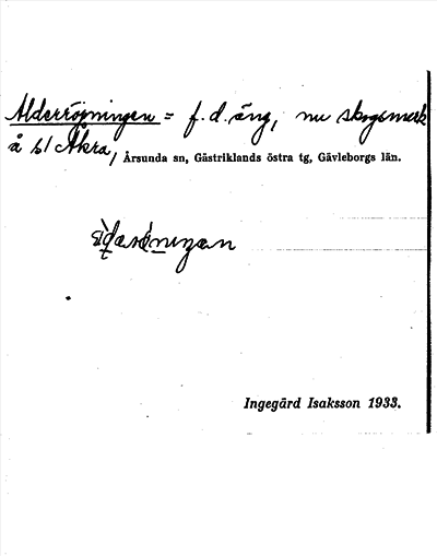 Bild på arkivkortet för arkivposten Alderröjningen