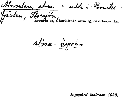 Bild på arkivkortet för arkivposten Alnveden, stora