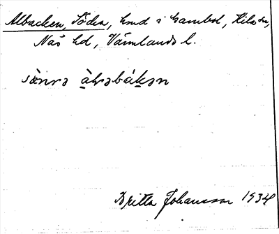 Bild på arkivkortet för arkivposten Albacken, Södra
