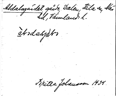 Bild på arkivkortet för arkivposten Aldalsgärdet