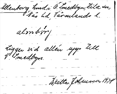 Bild på arkivkortet för arkivposten Allenborg