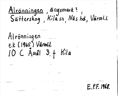Bild på arkivkortet för arkivposten Alrönningen