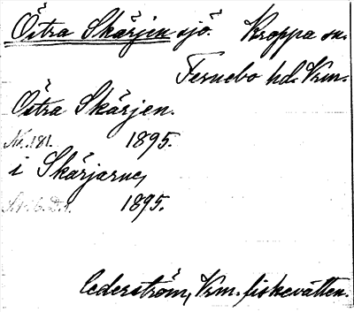 Bild på arkivkortet för arkivposten Östra Skärjen