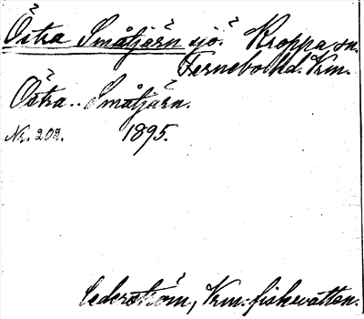 Bild på arkivkortet för arkivposten Östra Småtjärn
