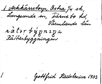 Bild på arkivkortet för arkivposten Ackkärrstorp, Östra
