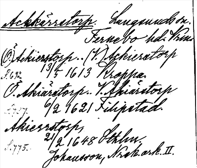 Bild på arkivkortet för arkivposten Ackkärrstorp