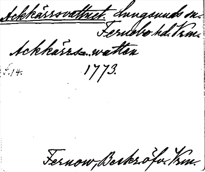 Bild på arkivkortet för arkivposten Ackkärrsvattnet