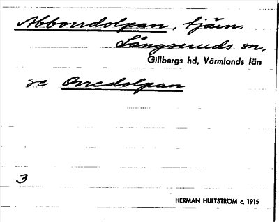 Bild på arkivkortet för arkivposten Abborrdolpan, se Orredolpan