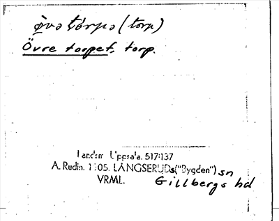 Bild på arkivkortet för arkivposten Övre torpet