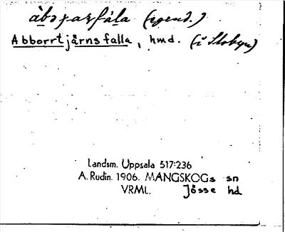 Bild på arkivkortet för arkivposten Abborrtjärnsfalla