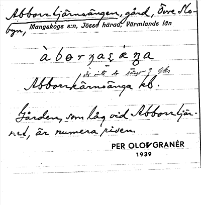 Bild på arkivkortet för arkivposten Abborrtjärnsängen