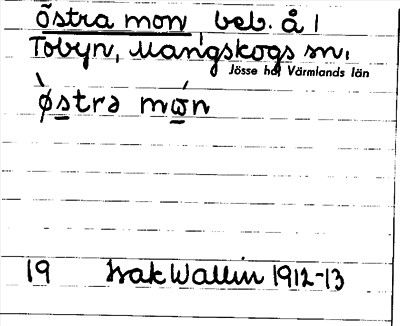 Bild på arkivkortet för arkivposten Östra mon