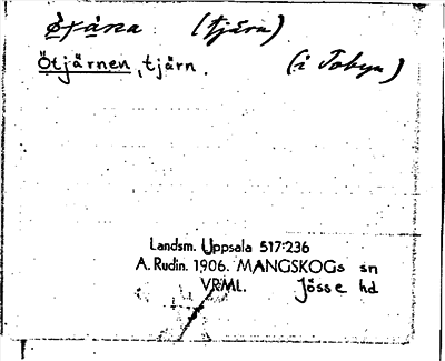 Bild på arkivkortet för arkivposten Ötjärnen