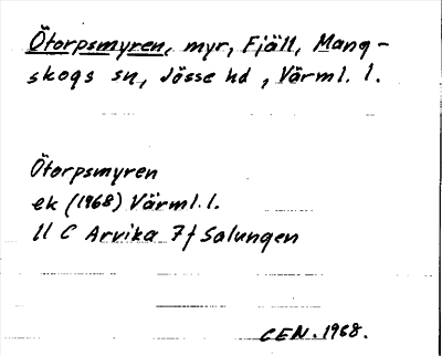 Bild på arkivkortet för arkivposten Ötorpsmyren