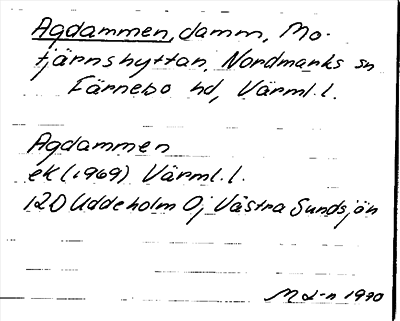Bild på arkivkortet för arkivposten Agdammen