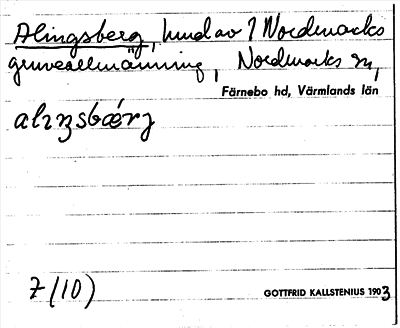 Bild på arkivkortet för arkivposten Alingsberg