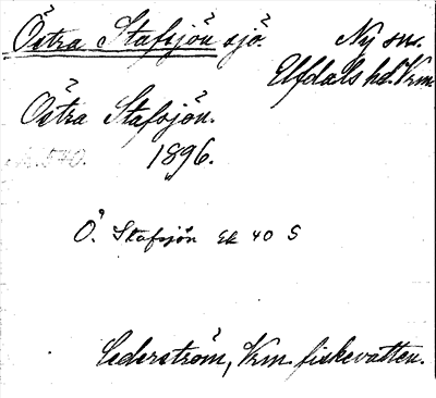Bild på arkivkortet för arkivposten Östra Stafsjön