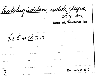 Bild på arkivkortet för arkivposten Öststugudden