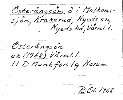 Bild på arkivkortet för arkivposten Österängsön