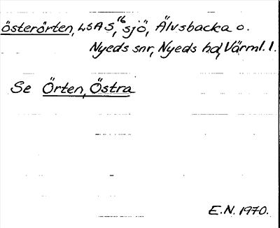 Bild på arkivkortet för arkivposten österörten, se Örten, Östra
