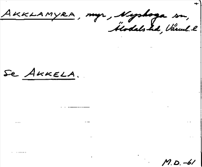 Bild på arkivkortet för arkivposten Akklamyra, se Akkela