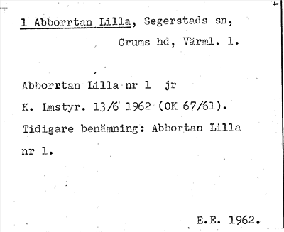 Bild på arkivkortet för arkivposten Abborrtan, Lilla