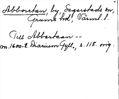 Bild på arkivkortet för arkivposten Abborrtan