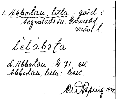 Bild på arkivkortet för arkivposten Abbortan, Lilla