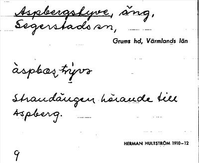 Bild på arkivkortet för arkivposten Aspbergstyve