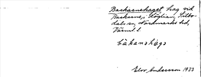 Bild på arkivkortet för arkivposten Backarnehaget