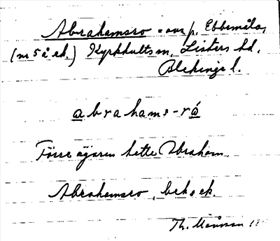 Bild på arkivkortet för arkivposten Abrahamsro