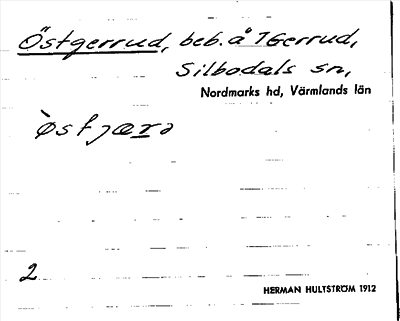 Bild på arkivkortet för arkivposten Östgerrud