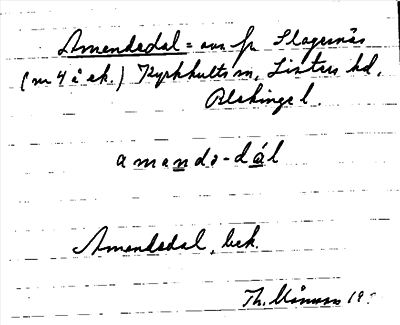 Bild på arkivkortet för arkivposten Amendedal