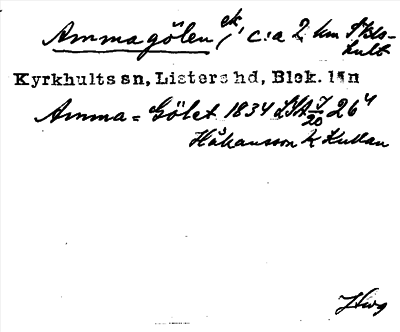 Bild på arkivkortet för arkivposten Ammagölen