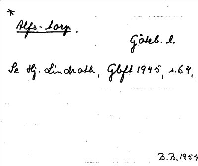Bild på arkivkortet för arkivposten *Alfs-torp