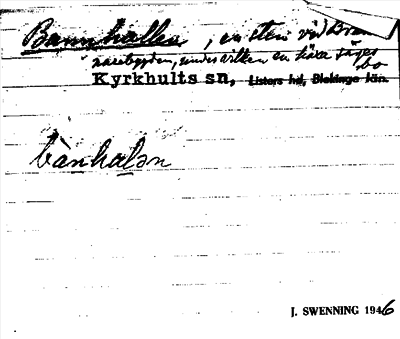 Bild på arkivkortet för arkivposten Bannhallen