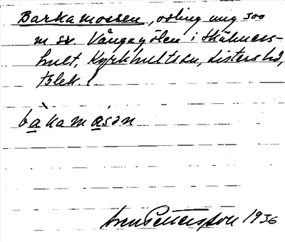 Bild på arkivkortet för arkivposten Barkamossen
