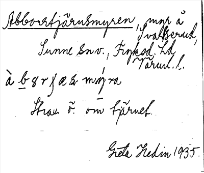 Bild på arkivkortet för arkivposten Abborrtjärnsmyren