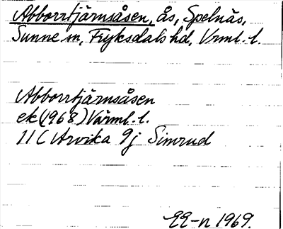 Bild på arkivkortet för arkivposten Abborrtjärnsåsen