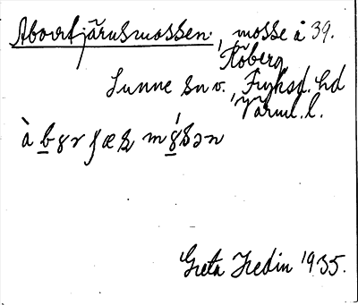 Bild på arkivkortet för arkivposten Aborrtjärnsmossen