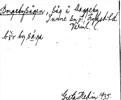 Bild på arkivkortet för arkivposten Borgebysågen