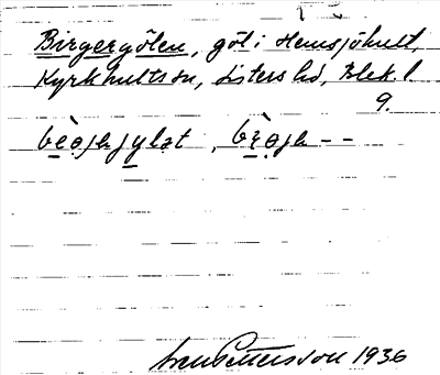 Bild på arkivkortet för arkivposten Birgergölen