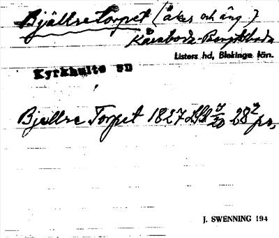 Bild på arkivkortet för arkivposten Bjällretorpet