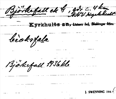 Bild på arkivkortet för arkivposten Björkefall