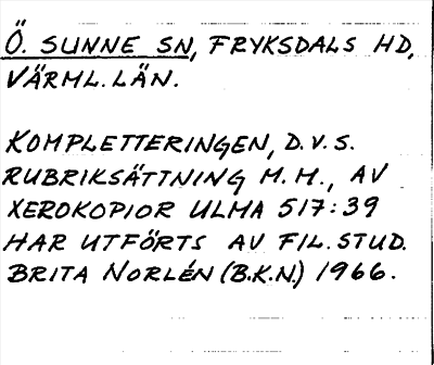 Bild på arkivkortet för arkivposten Östra Sunne sn