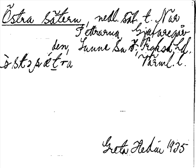 Bild på arkivkortet för arkivposten Östra Sätern