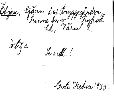 Bild på arkivkortet för arkivposten Ötjan