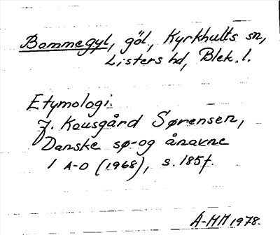 Bild på arkivkortet för arkivposten Bommegyl